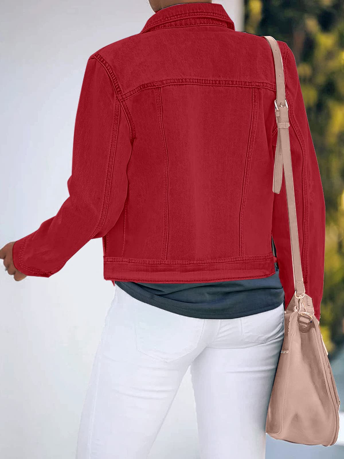 Luvamia Jean Jacket Women Red Country Concert Outfit - True