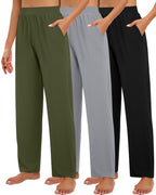 Huukeay 3 Pack Women's Lounge Pants Cozy Sweatpants X-large Black