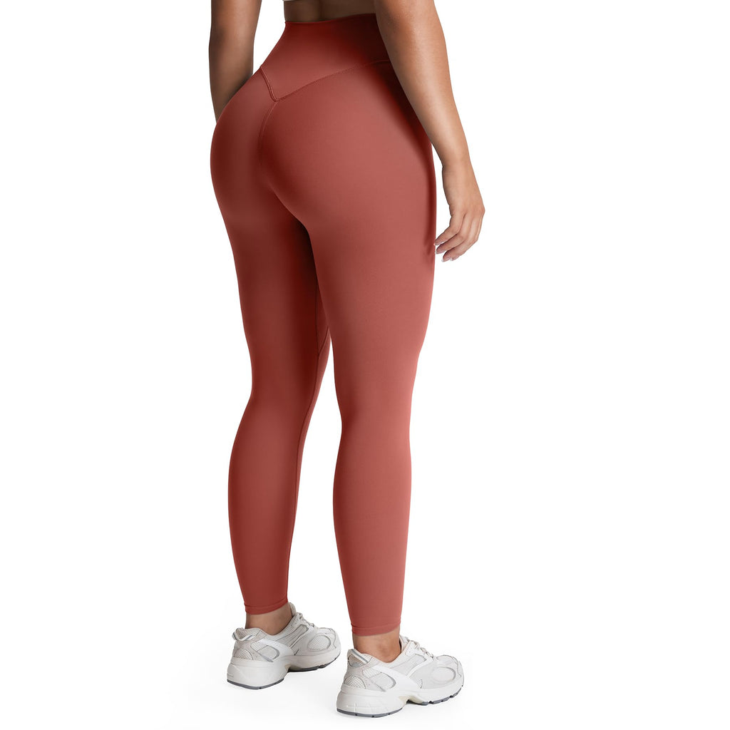 Aoxjox Women's Metamorph Yoga Pants 26" (a Rust Red X-small)