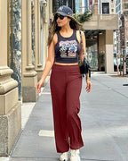 G4free Yoga Dress Pants For Women Lightweight Dark Burgundy S Regular