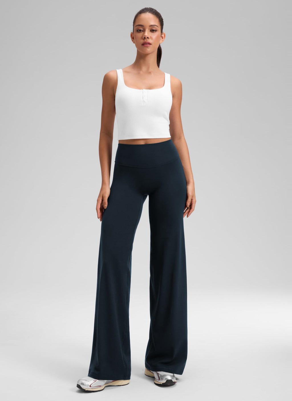 Women's Crz Yoga Softretch Wide-Leg Pants 32" True Navy Small