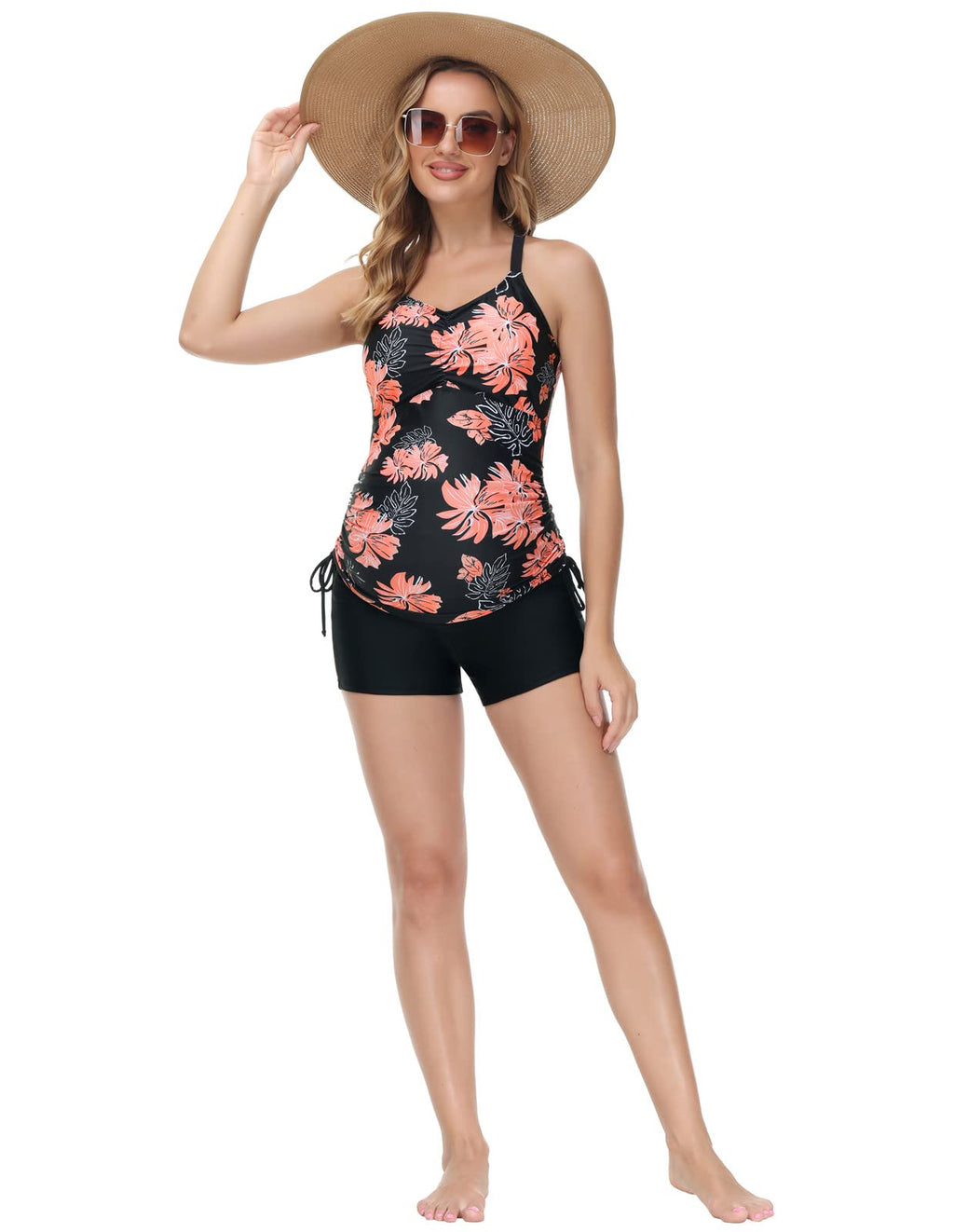 Women's Maacie Maternity Athletic Tankini Swimsuits With - Size XX-Large