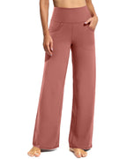 Promover Flare Yoga Leggings For Women With Pockets Stretch Cameo M