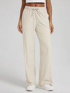 Ododos Women's Straight-Leg Pants Ultra Soft - Milkweed Heather