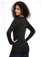 3 Pack Underscrub Long Sleeve Women, Scrubs Undershirts, Black, 3XL