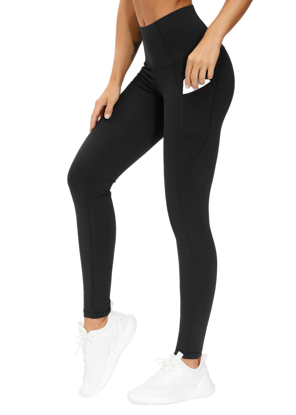 The Gym People Women's Thick High-Waist Yoga Pants Workout - Black