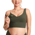 Women's Momanda Longline Sports Croissant Brown X-large Nursing Bra