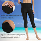 Ubestyle Women's Swim Capris UPF 50+ High-Waist Quick Dry Leggings