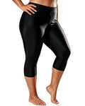 Holipick Black Plus Size Swim Pants for Women Swim Capris High Waisted Swim Leggings UPF 50+ Long Swim Shorts 20W