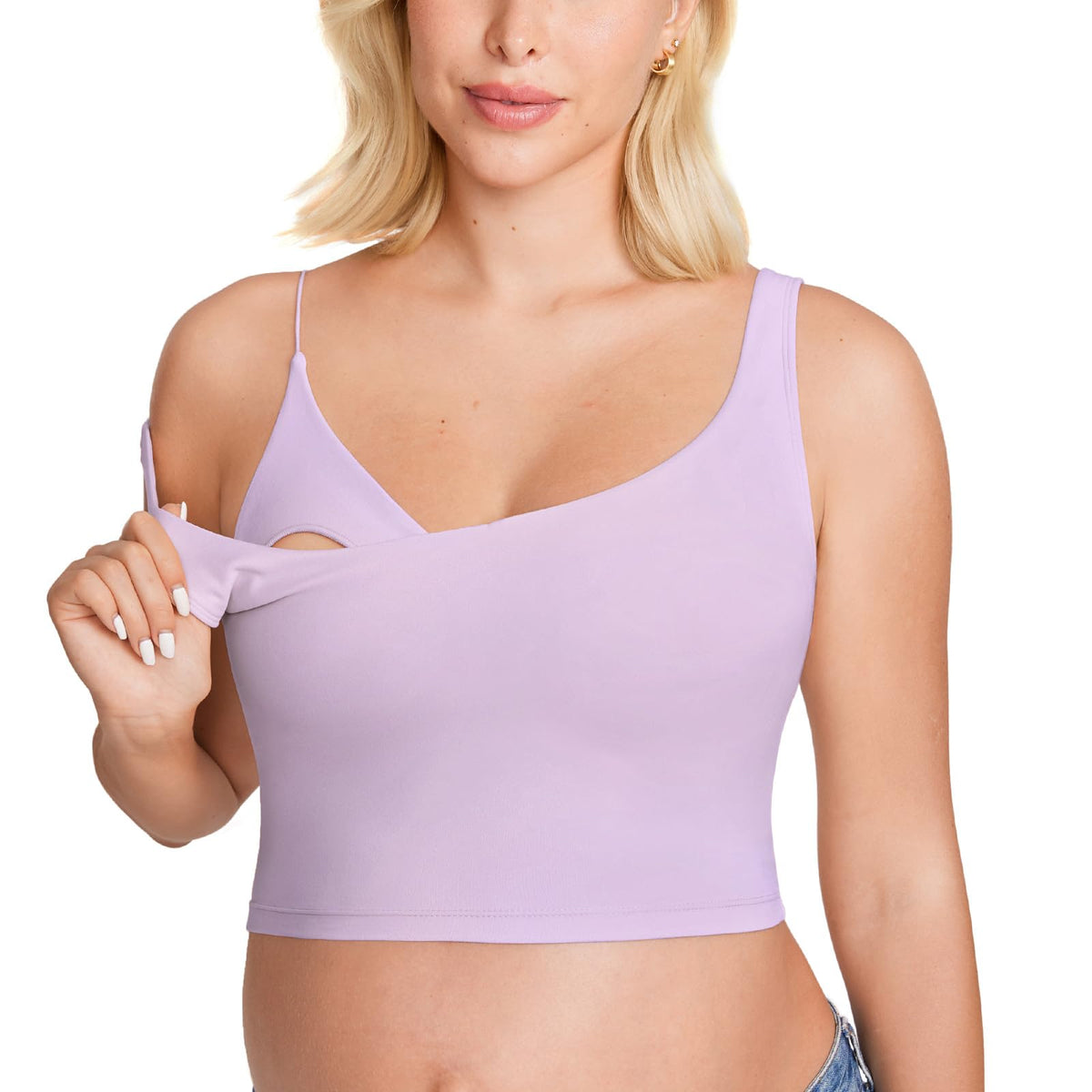 Women's Momanda Longline Sports Lilac Air X-small Nursing Bra