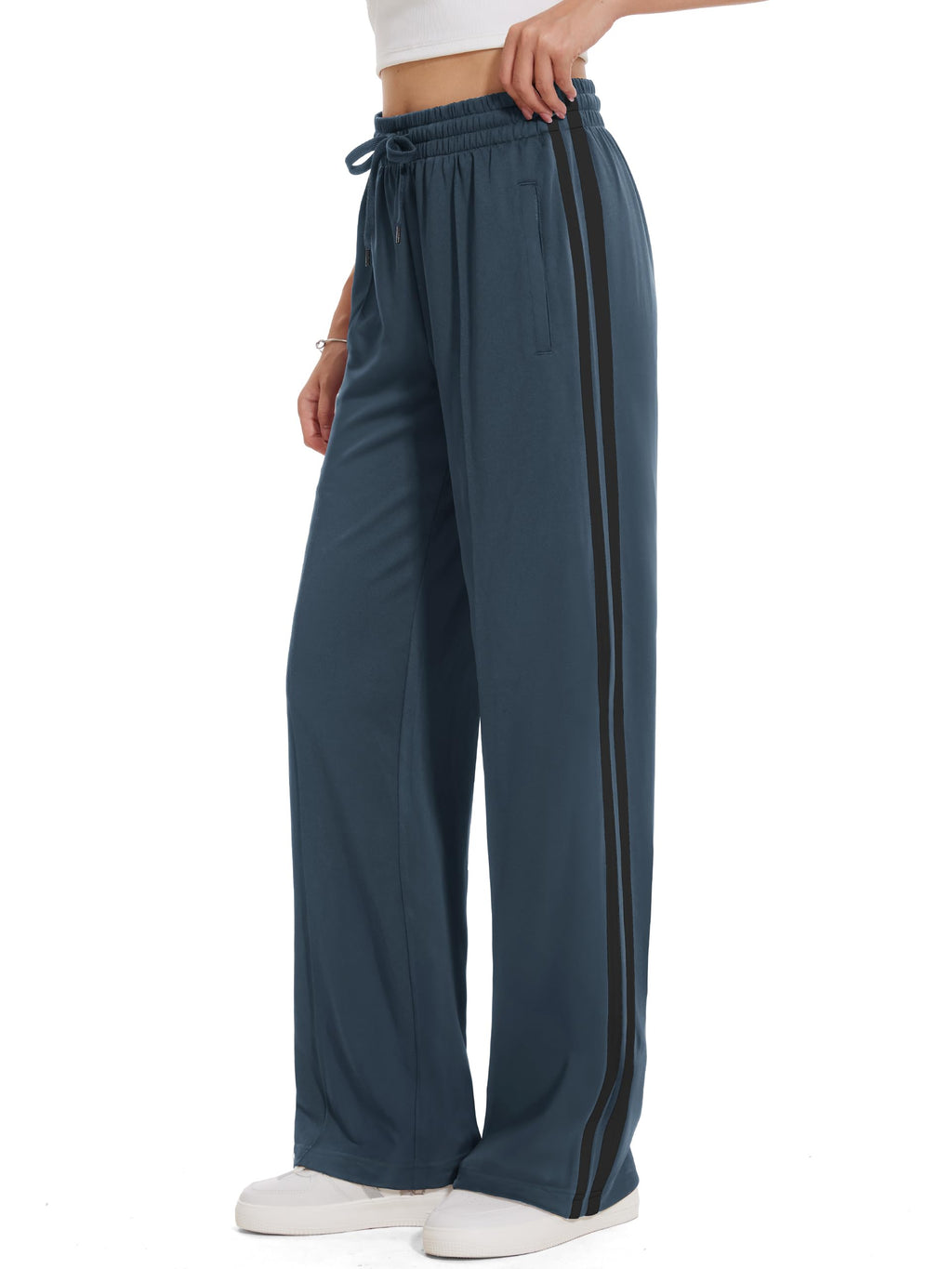 Tapata Women's 30" Inseam Regular Track Pants Loose - Dark Grey