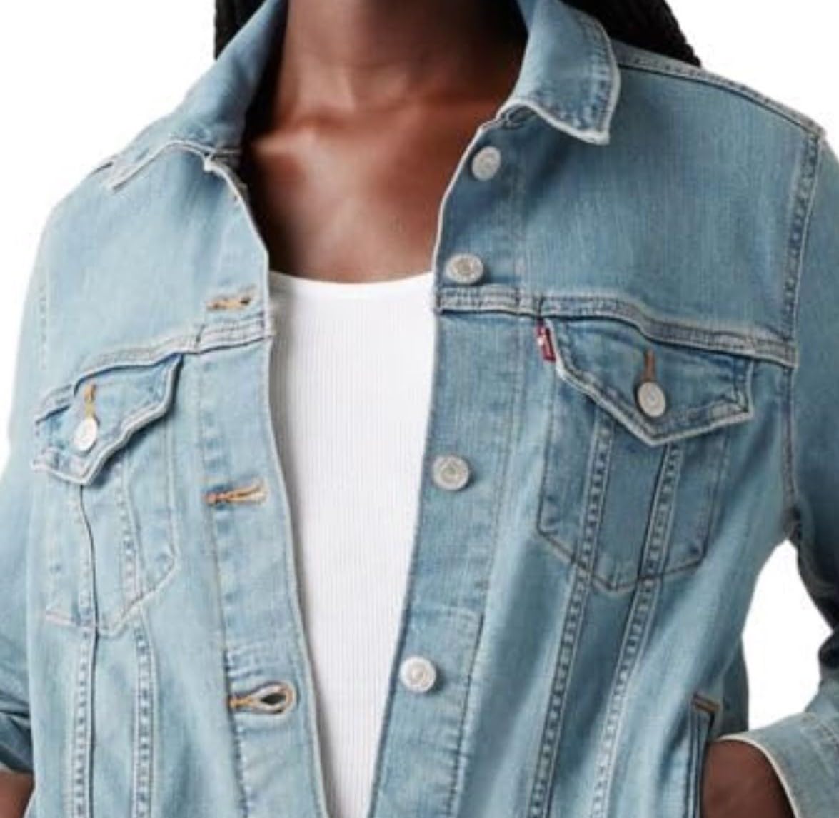 Levi's Womens Original Trucker (also Available In Plus) Denim Jacket, Jeanie, Medium Us