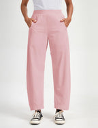Lomon Spring Pants For Women's Ankle Length Petite Wide-Leg Yoga Golf