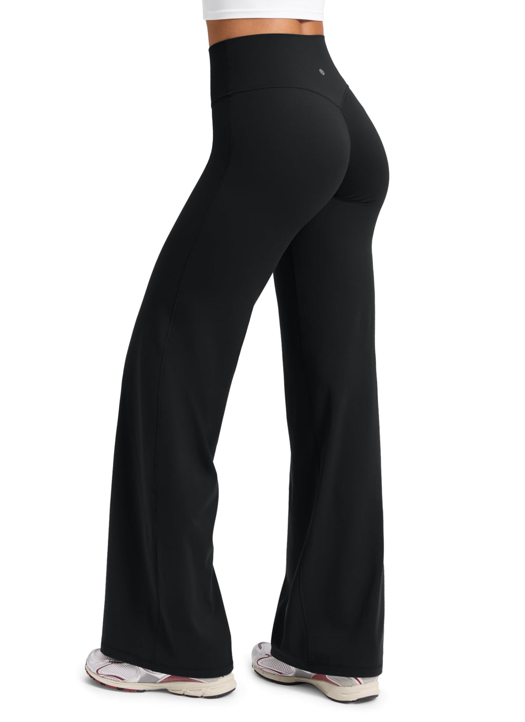 Women's Crz Yoga Softretch Wide-Leg Pants 30" Black Large