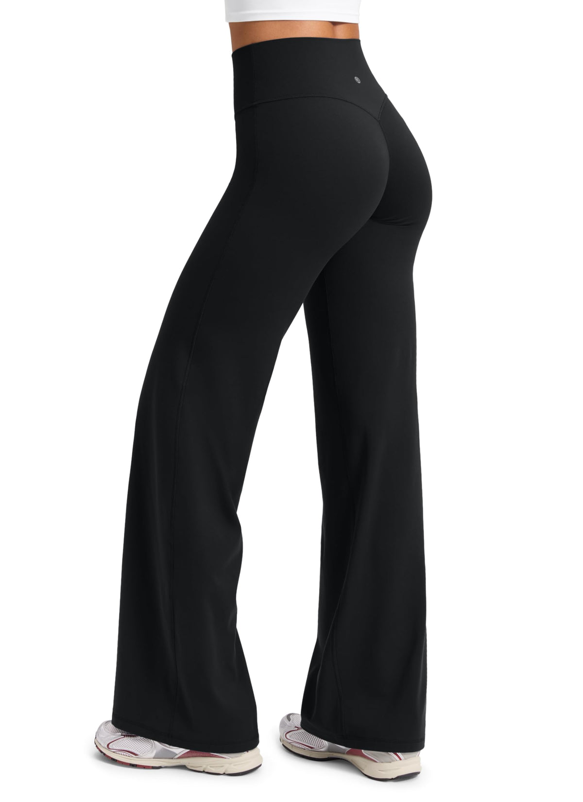 Women's Crz Yoga Softretch Wide-Leg Pants 30" Black Large
