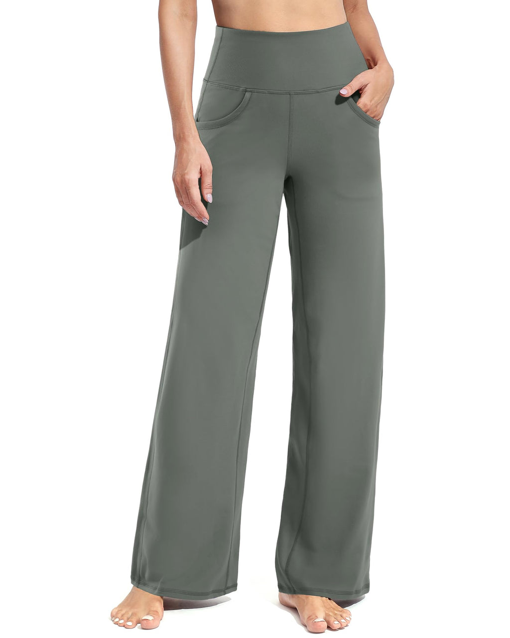 Promover Sweatpants For Women With Pockets Soft Grey Sage S Extra Tall