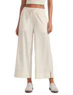 Women's Crz Yoga Lightweight Wide-Leg Crop Pants 25" White - Size X-Large