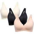 Women's Momcozy for Breastfeeding, Seamless Pregnancy Wireless Classic Jelly Strip Support Nursing Bra