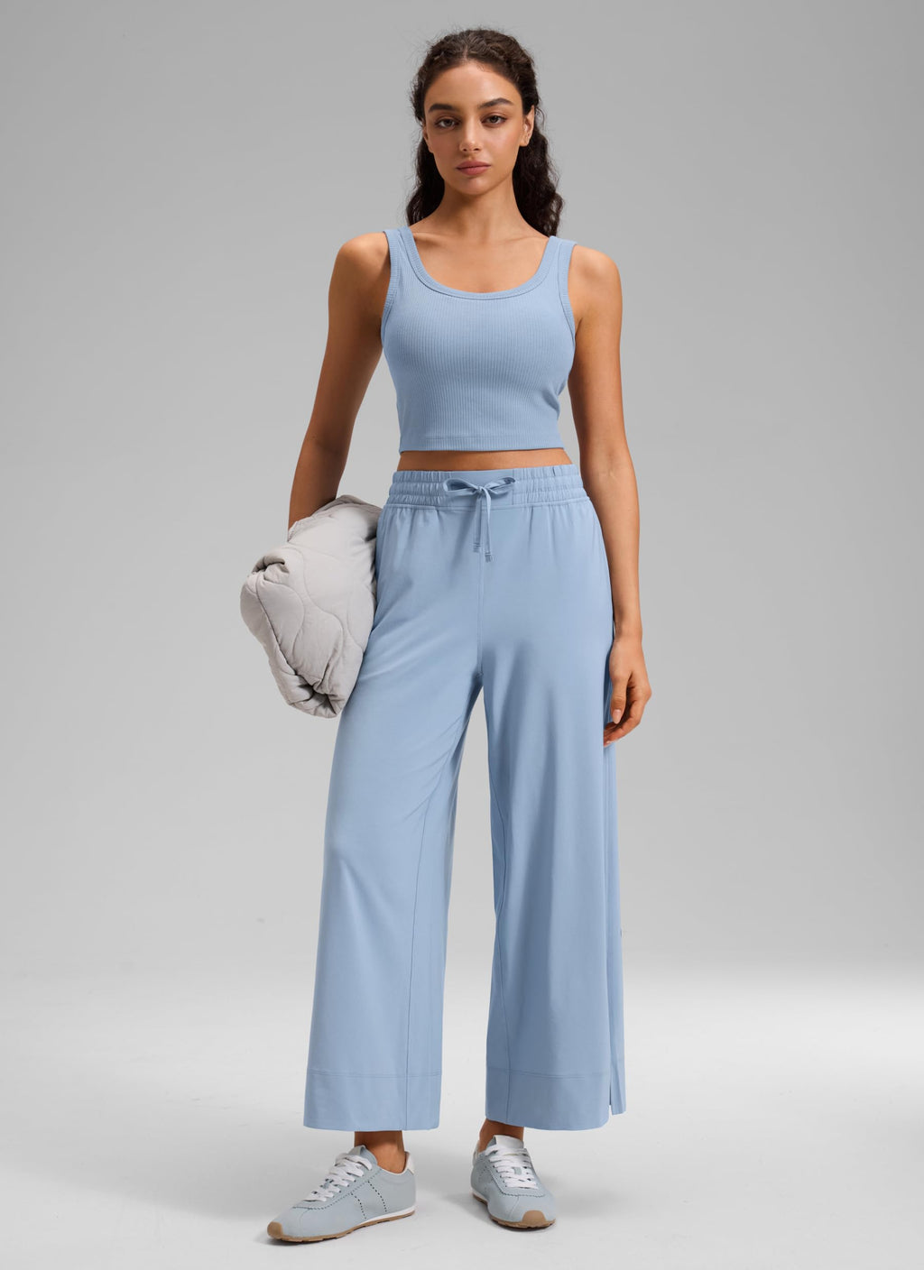 Women's Crz Yoga Lightweight Wide-Leg Crop Pants 25" The - Size Large