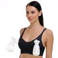 Women's Gxxge Support Pumping Hands Free All in One Comfortable Breast No Pad Pumps Black Medium Nursing Bra