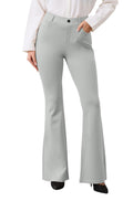 Vimpep Flare Yoga Dress Work Pants Women High-Waisted - Light Grey
