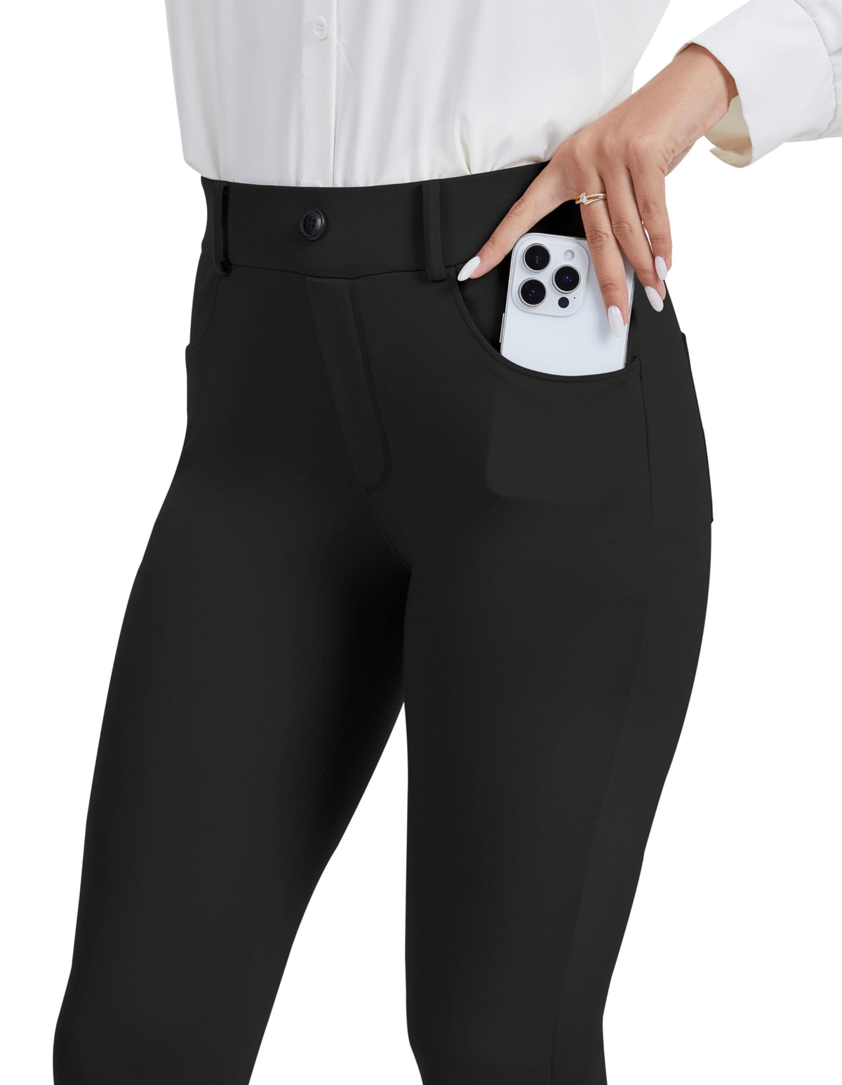 Vimpep Straight-Leg Yoga Dress Work Pants Women Pull On - Style 49