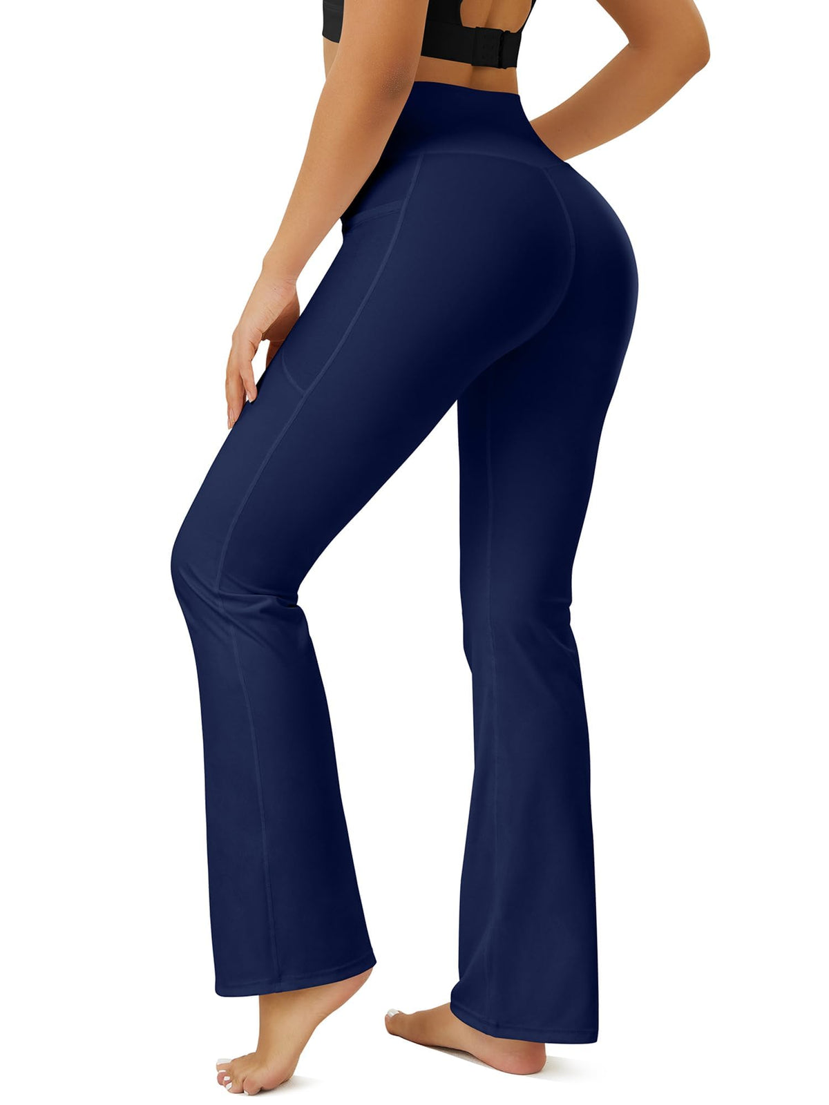 Fohofo Yoga Pants Women Flare Leggings For With Pockets - Size Small