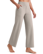 G4free Yoga Pants Women Cropped High-Waist With Pockets Matcha Xl