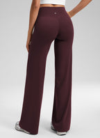 Women's Crz Yoga Softretch Wide-Leg Pants 30" Ripe Plum Large