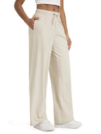 Ododos Women's Straight-Leg Pants Ultra Soft - Milkweed Heather