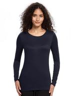 3 Pack Underscrub Long Sleeve Women, Scrubs Undershirts, Navy Blue, L