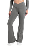 Women's Sunzel Flare Leggings Crossover Yoga Pants With - Coastal Gray
