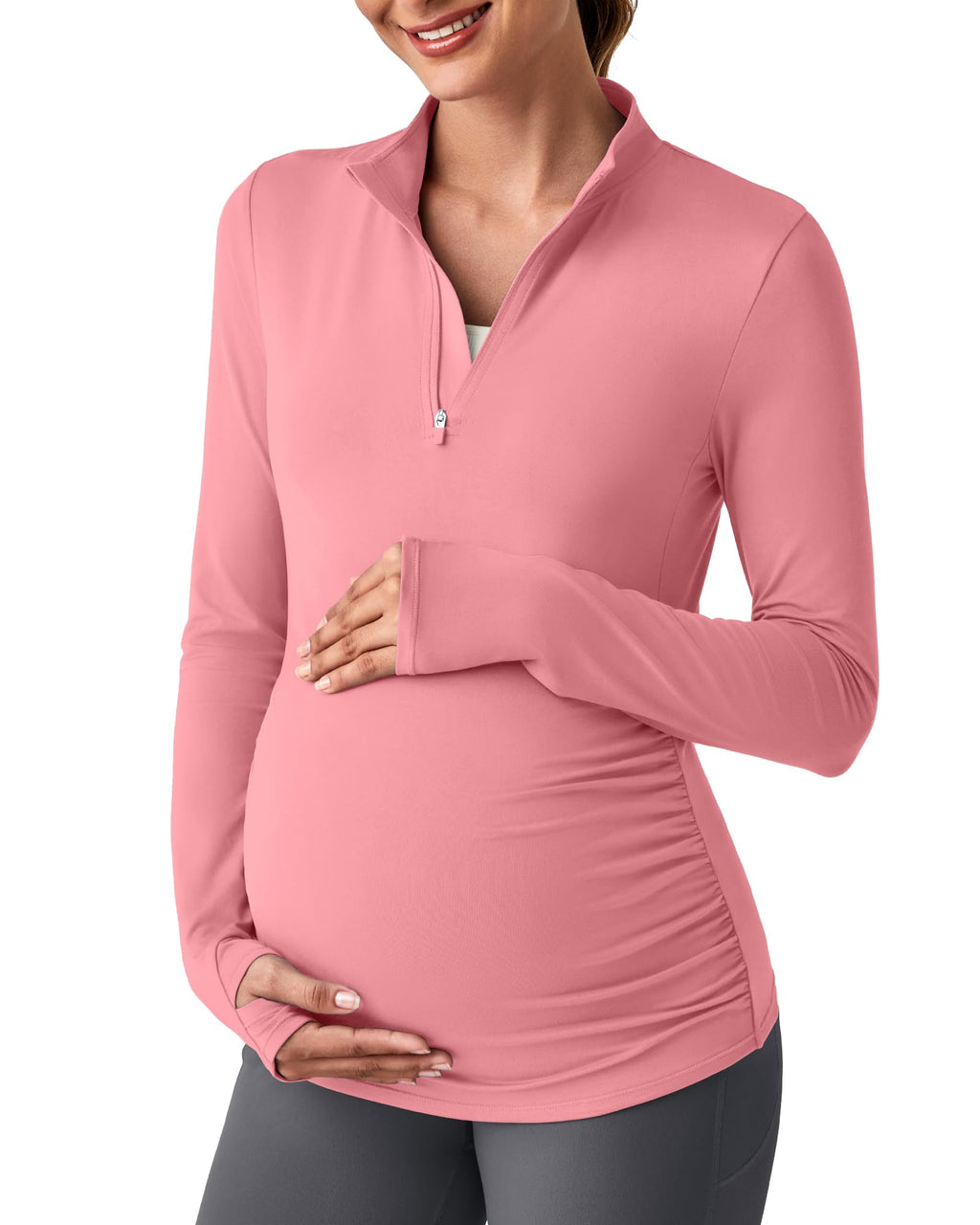 Women's Rash Guard Swimsuit G4free Maternity T Shirts Long-Sleeve