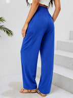 Qianxizhan Women's Harem Pants High-Waist Yoga Boho Trousers - Blue