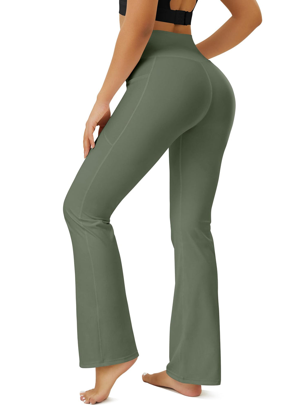 Fohofo Yoga Pants Women Flare Leggings For With Pockets - Style 7
