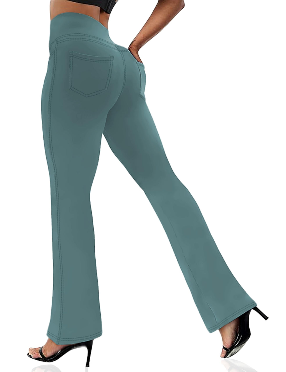Vooveeya Women's Bootcut Leggings Bootleg Yoga Pants - Style 160