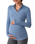 Women's Rash Guard Swimsuit G4free Maternity Clothes - Dusty Blue