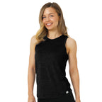 100% Merino Wool Tank Top Women - Active Sleeveless Undershirt Base Layer (Medium,H: Charcoal)