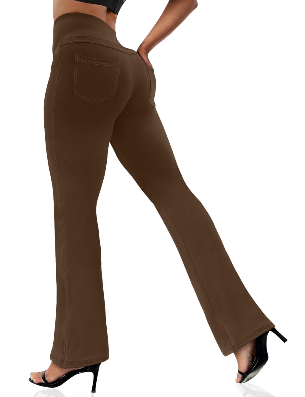 Vooveeya Women's Bootcut Leggings Bootleg Yoga Pants Flare - Style 35