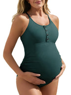 Women's Summer Mae Maternity Swimsuit One-Piece Bathing Suit - Green