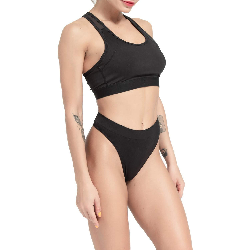 GRANKEE Women High Waisted Seamless Thong No Show Workout Underwear 6 pack