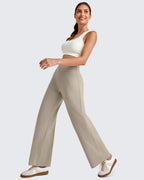 G4free Yoga Pants Women Cropped High-Waist With Pockets Matcha Xxl