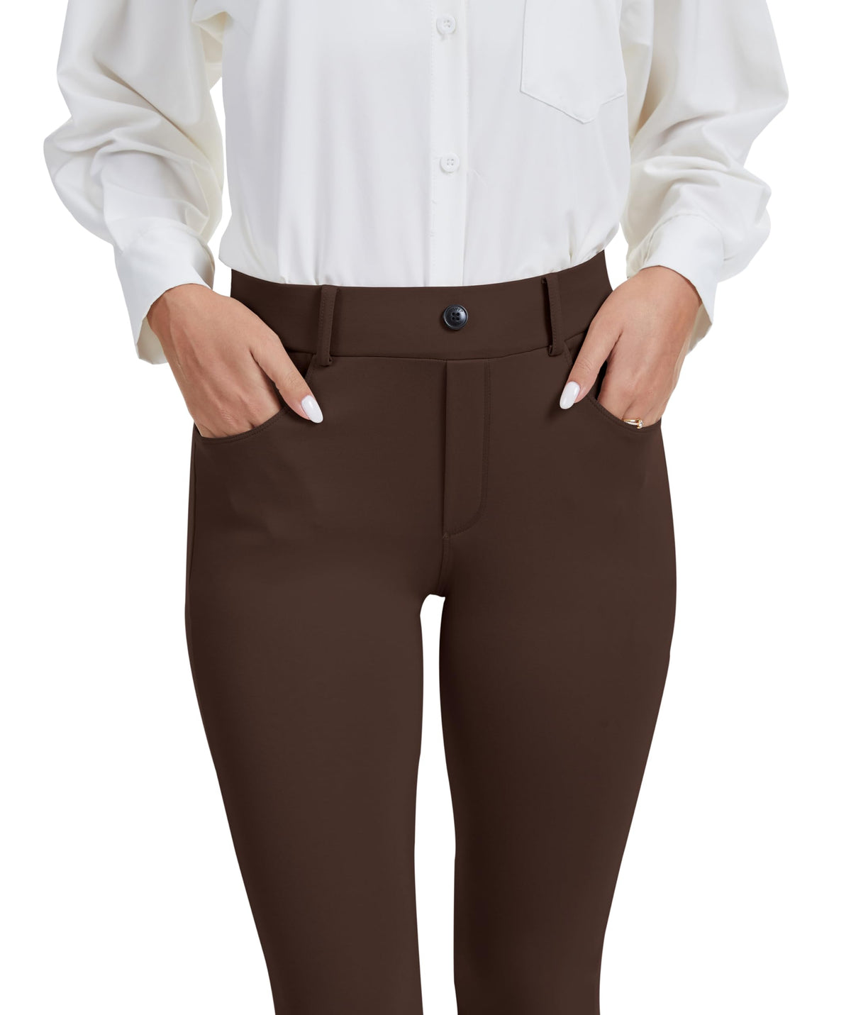 Vimpep Straight-Leg Yoga Dress Work Pants Women Pull On - Style 11