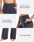 Promover Wide-Leg Yoga Pants For Women With Pockets - Size X-Small Petite