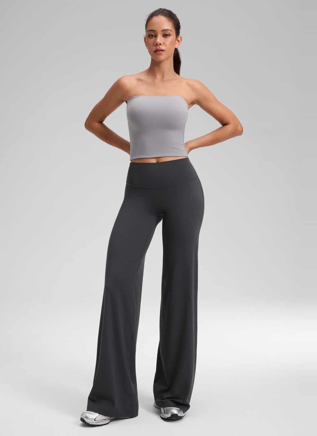 Women's Crz Yoga Softretch Wide-Leg Pants 30" Mysterious Grey Large