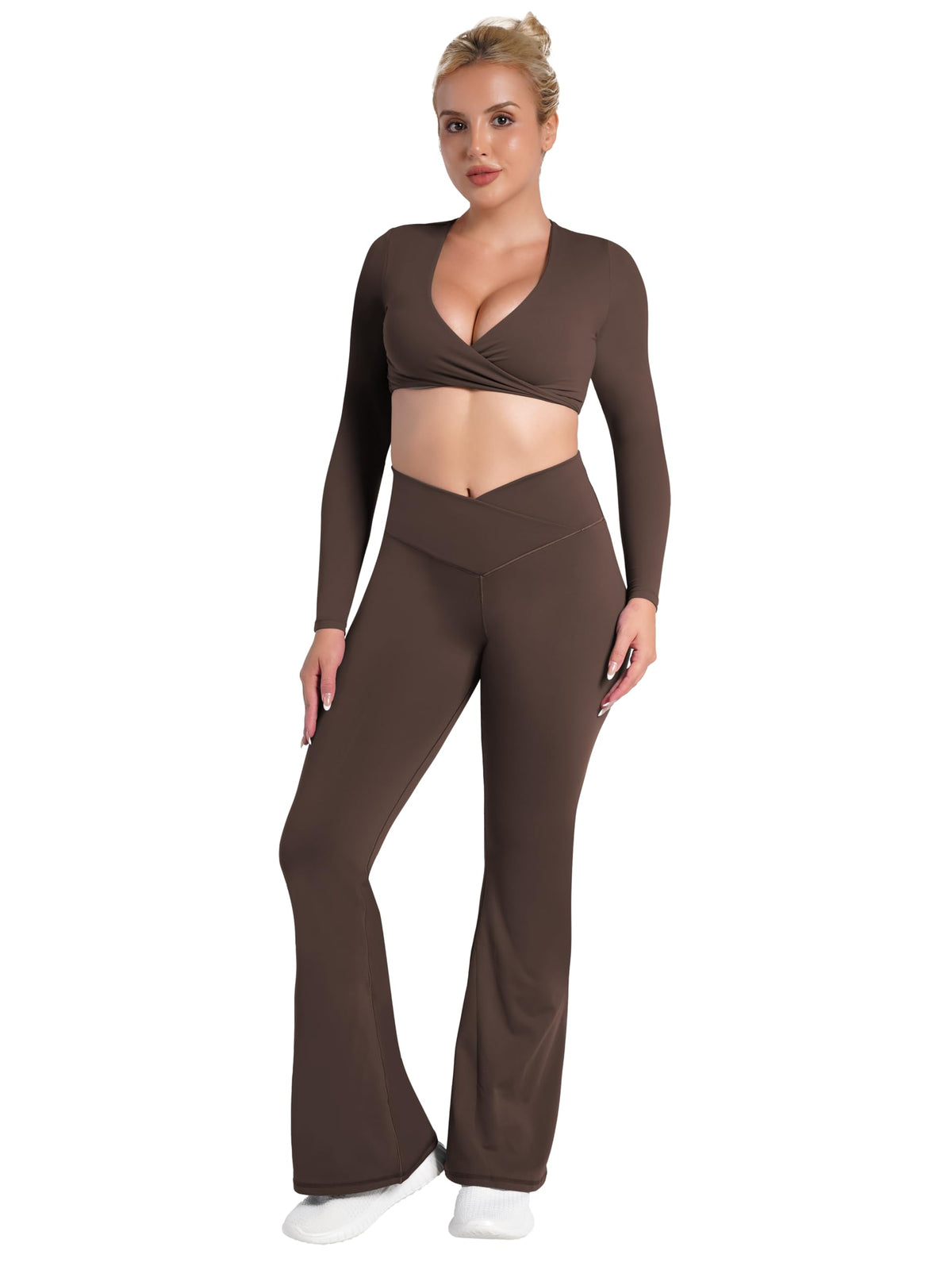 Women's Sunzel Flare Leggings Crossover Yoga Pants With - Style 135