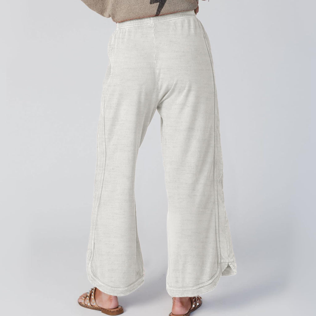 Hixiaohe Women's Casual Wide-Leg Sweatpants High-Waist - Size X-Small