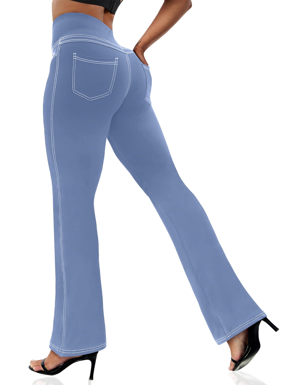 Vooveeya Women's Bootcut Leggings Bootleg Yoga Pants - Style 202