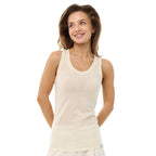 100% Merino Wool Tank Top Women - Active Sleeveless Undershirt Base Layer (XX-Large, B: Off White)