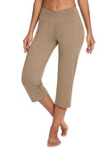 Baleaf Women's V Crossover Waist Capri Pants Straight-Leg - Size X-Small
